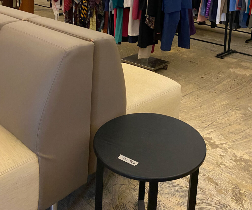 furniture at Totally Free Clothes Store