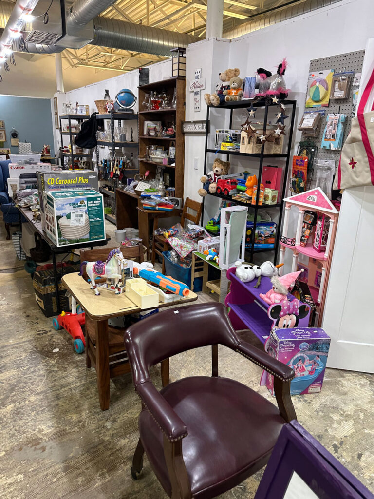 toys, furniture and lots of other items at the Totally Thrifty Thrift Store in Shelby, NC